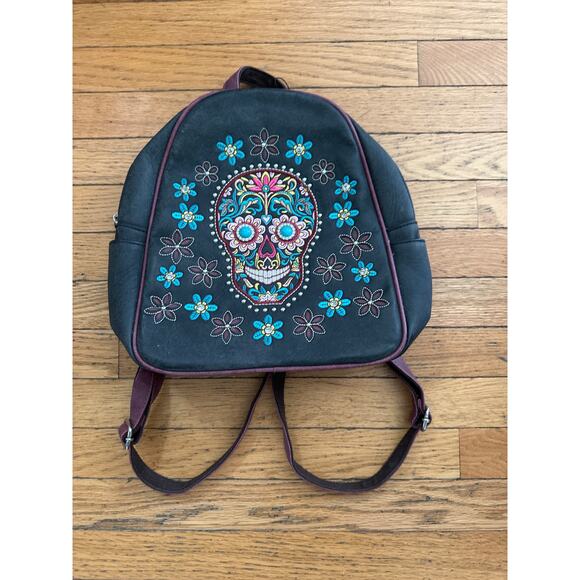 Montana West Handbags - NEW MONTANA WEST EMBROIDERED SUGAR SKULL COLLECTION BACKPACK